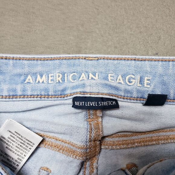 American Eagle next level Stretch Size 0 regular Hi-Rise distressed Jegging - Picture 4 of 16